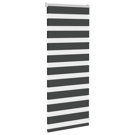 VidaXL Zebra-Rollo 65x100 cm Stoffbreite 60,9 cm Schwarz