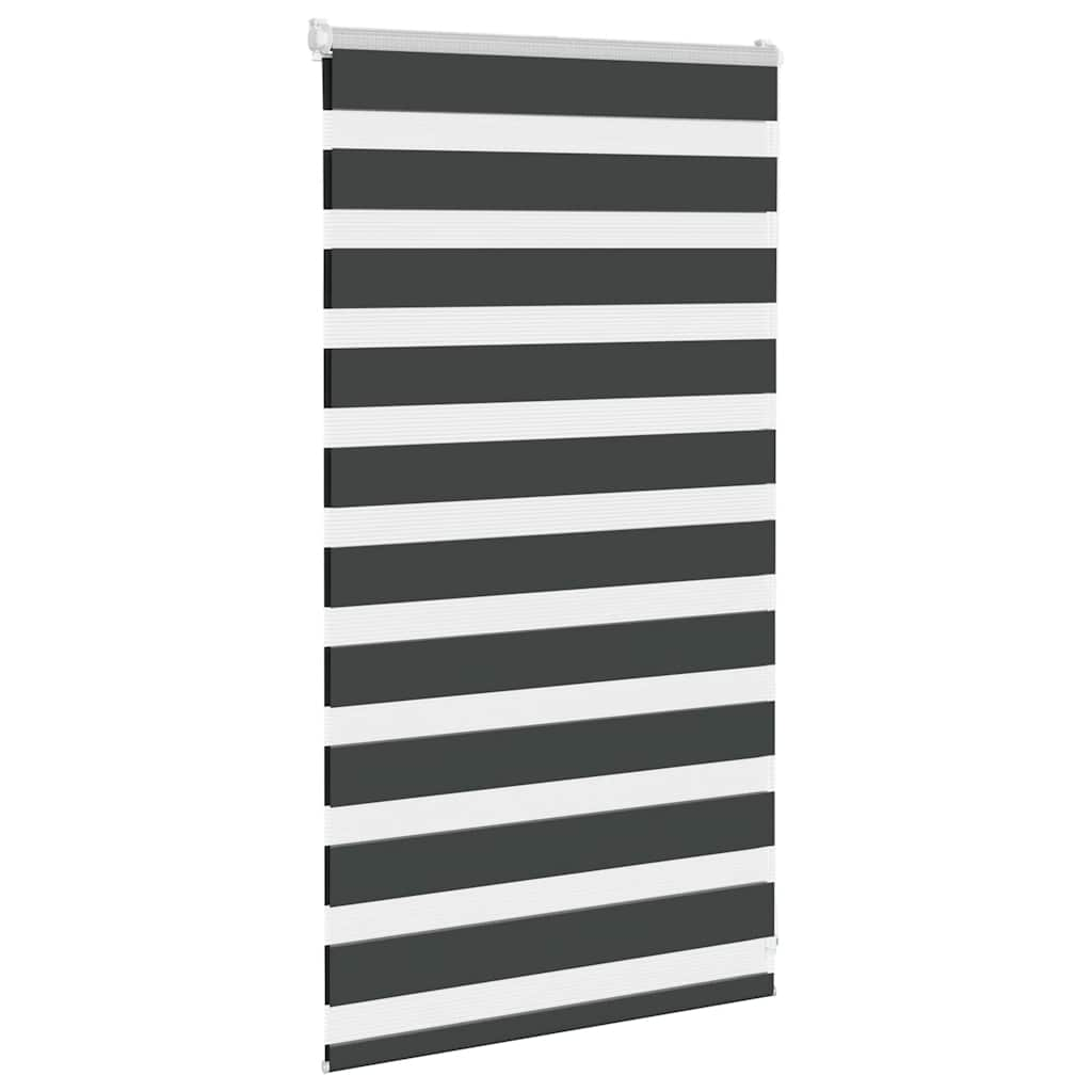 Vidaxl Zebra Roller Blind 85x100 cm Szerokość tkaniny 80,9 cm Czarna