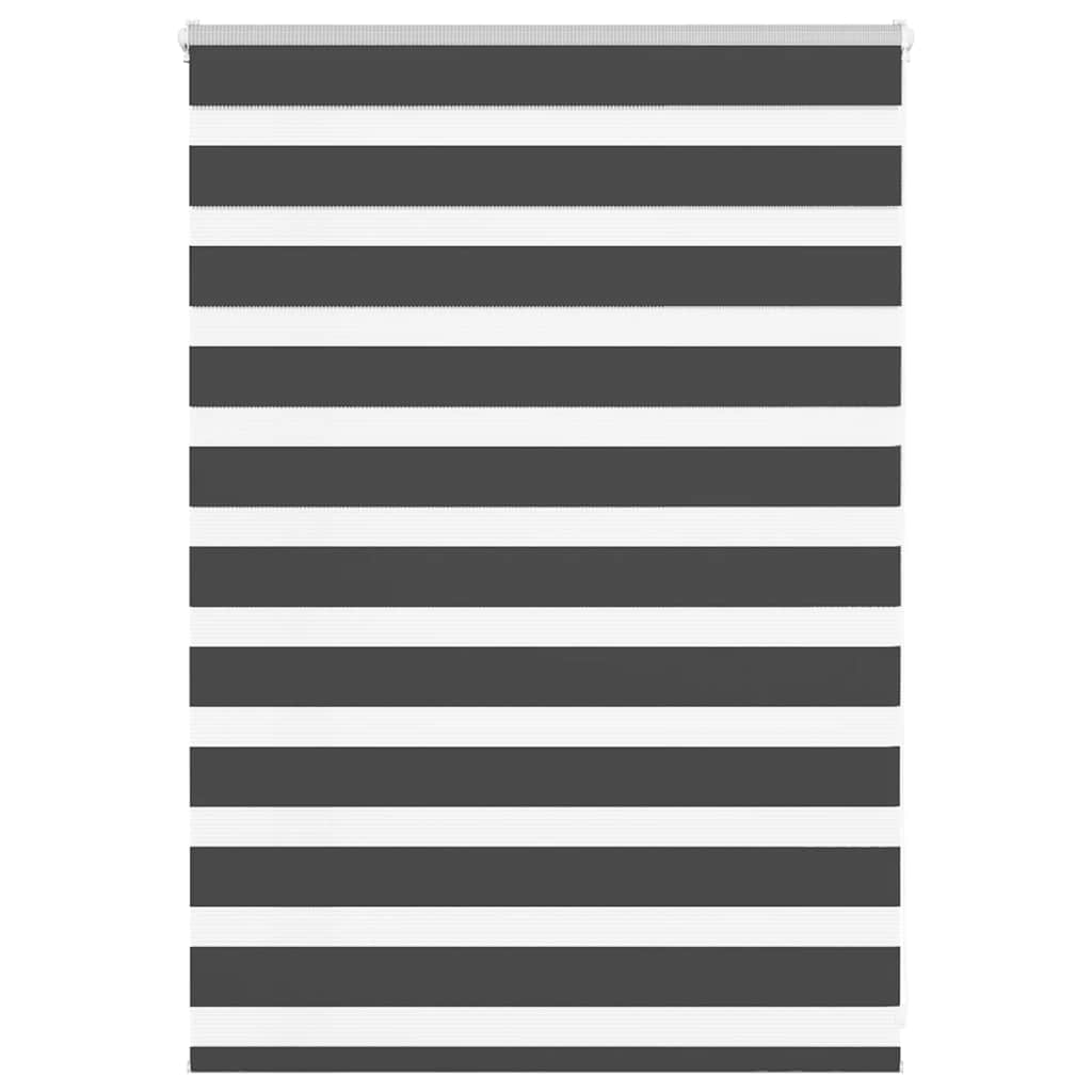 VidaXL Zebra-Rollo 100x100 cm Stoffbreite 95,9 cm Schwarz