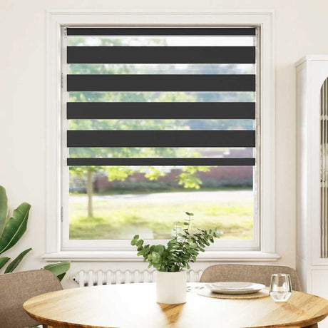 VidaXL Zebra-Rollo 105x100 cm Stoffbreite 100,9 cm Schwarz