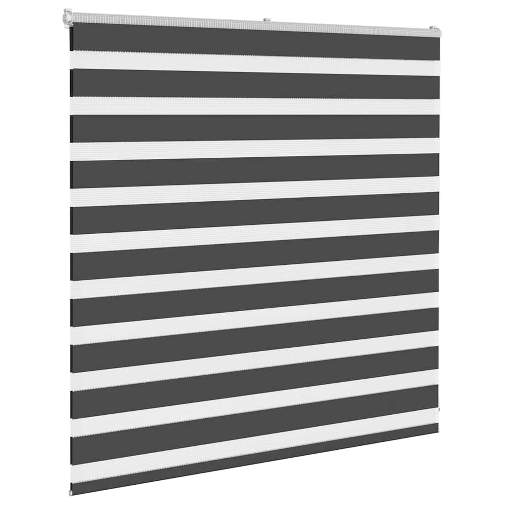 Vidaxl Zebra roller blind 140x100 cm Fabric width 135.9 cm Black