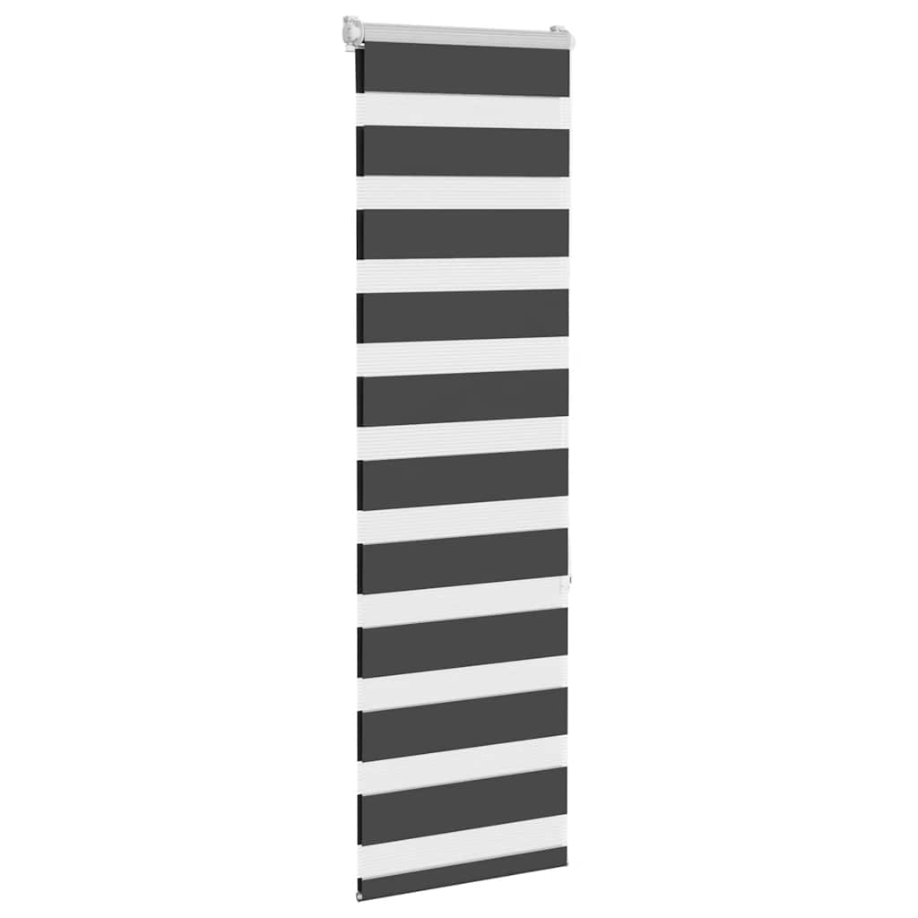 Vidaxl zebra rullo cieco 45x150 cm Larghezza polvere 40,9 cm nero