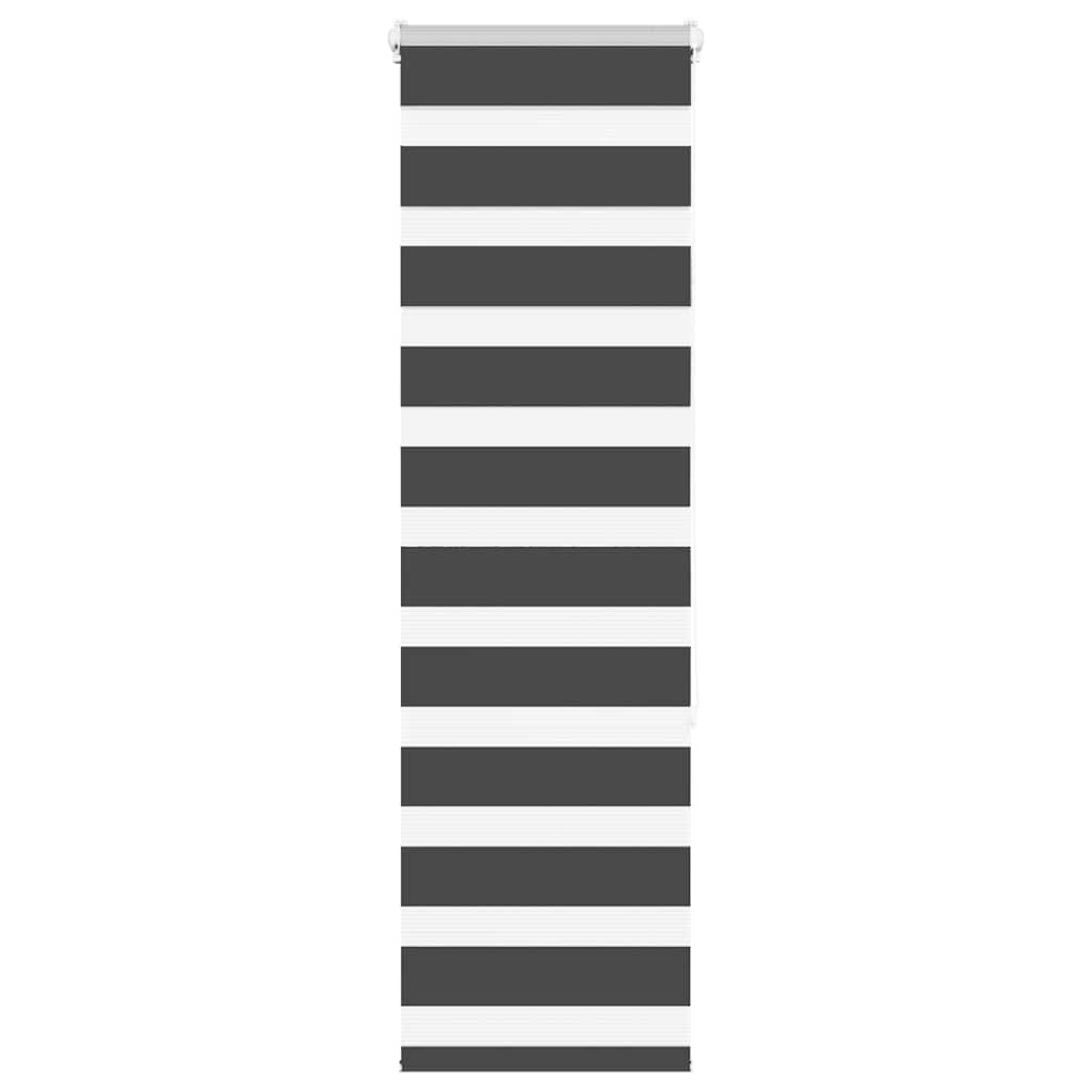 VidaXL Zebra-Rollo 50x150 cm Stoffbreite 45,9 cm Schwarz