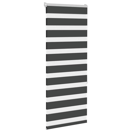 VidaXL Zebra-Rollo 65x150 cm Stoffbreite 60,9 cm Schwarz