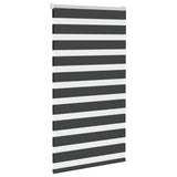 VidaXL Zebra-Rollo 85x150 cm Stoffbreite 80,9 cm Schwarz