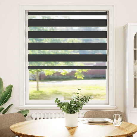 VidaXL Zebra-Rollo 95x150 cm Stoffbreite 90,9 cm Schwarz