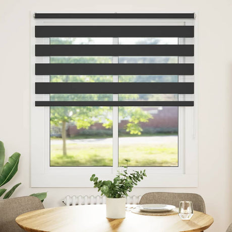 VidaXL Zebra-Rollo 135x150 cm Stoffbreite 130,9 cm Schwarz
