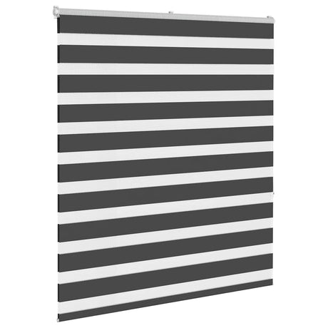 VidaXL Zebra-Rollo 135x150 cm Stoffbreite 130,9 cm Schwarz