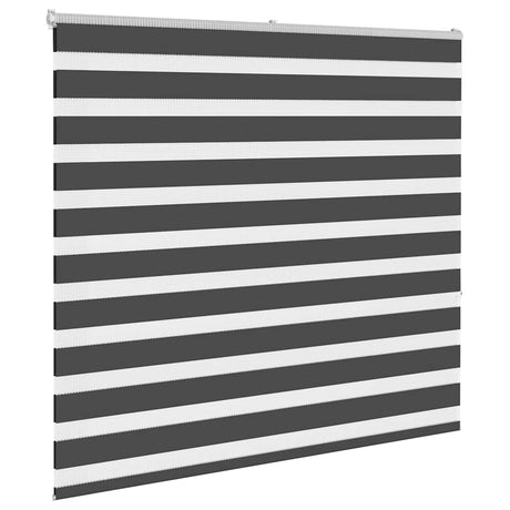 VidaXL Zebra-Rollo 155x150 cm Stoffbreite 150,9 cm Schwarz