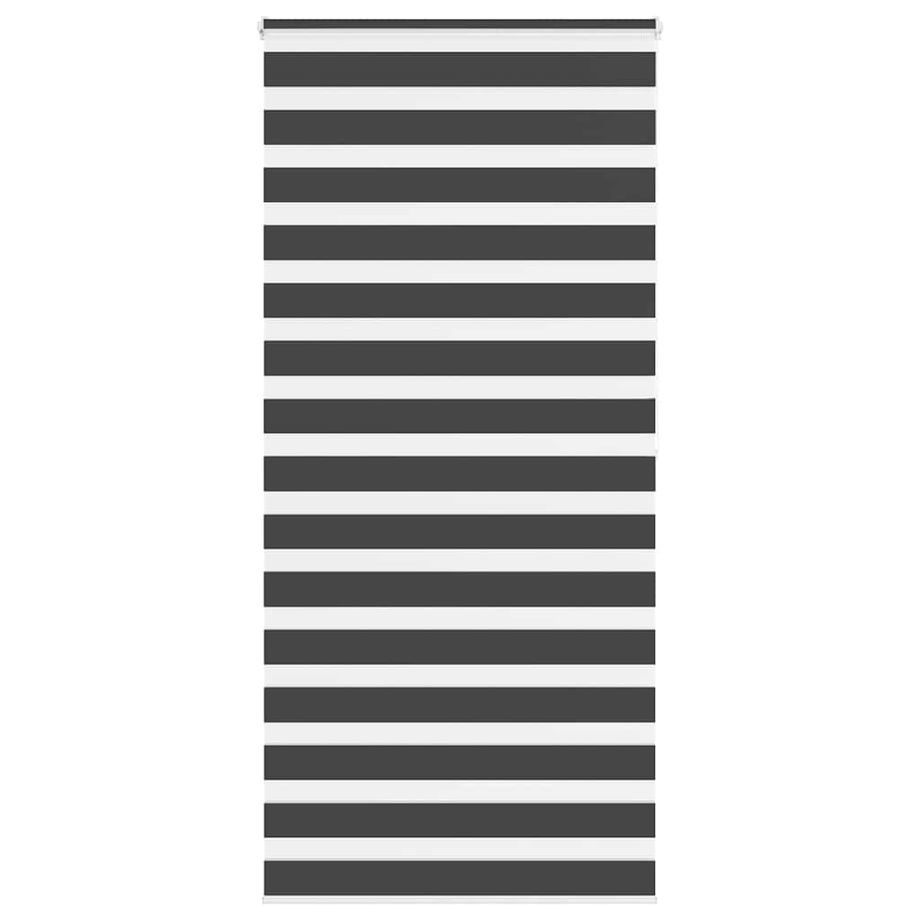 VidaXL Zebra-Rollo 105x200 cm Stoffbreite 100,9 cm Schwarz