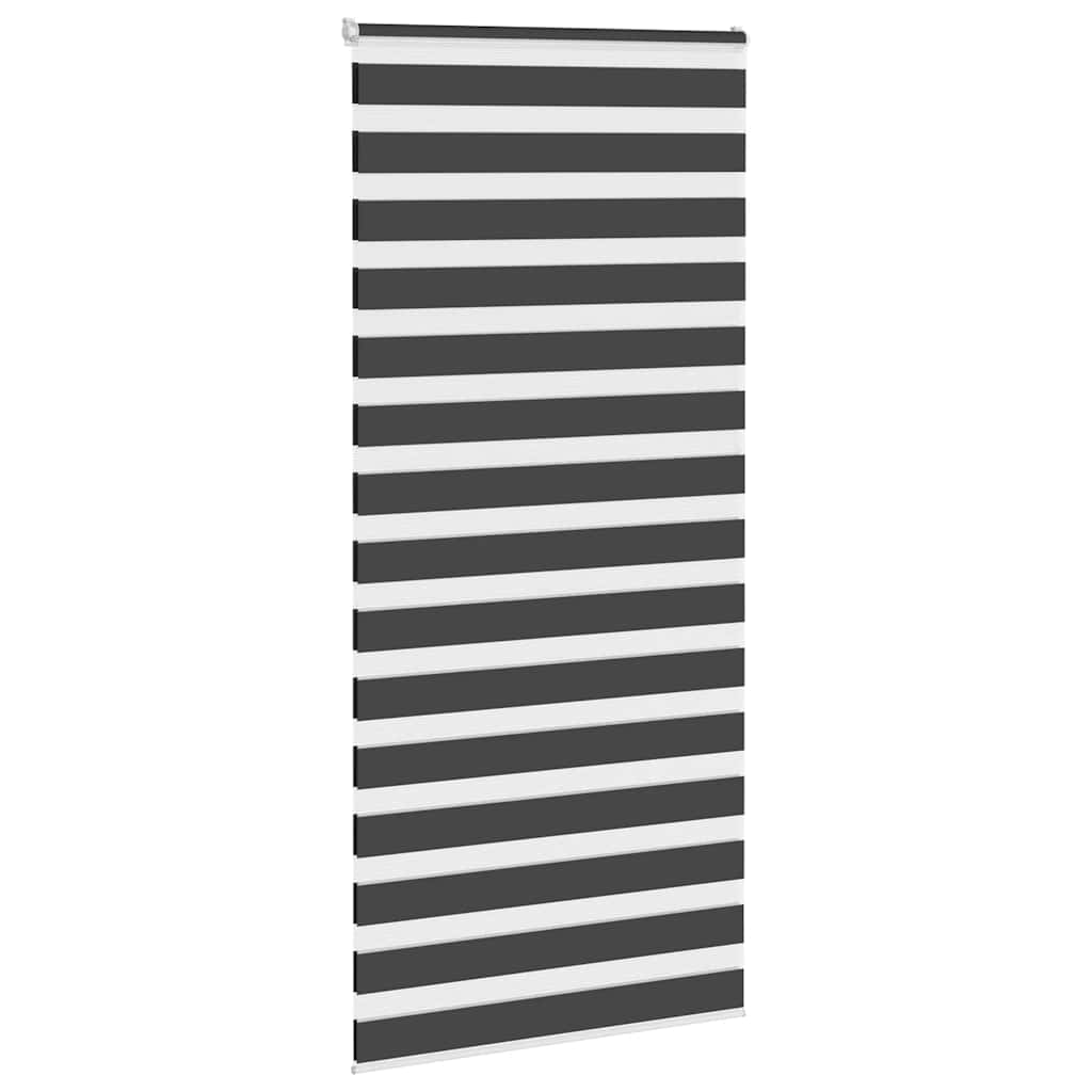 Vidaxl zebra Roller Blind 110x200 cm šířka tkaniny 105,9 cm černá