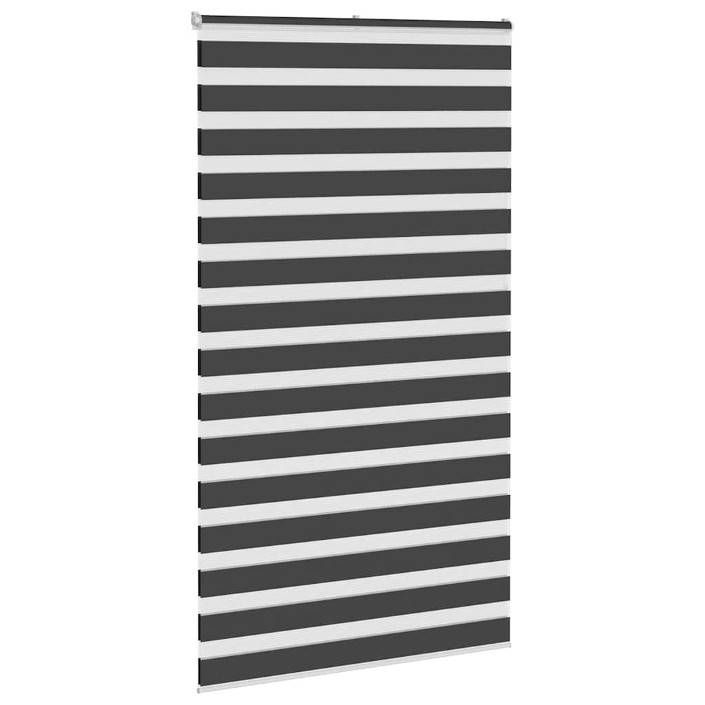 Vidaxl Zebra Roller Blind 120x200 cm Tygbredd 115,9 cm svart