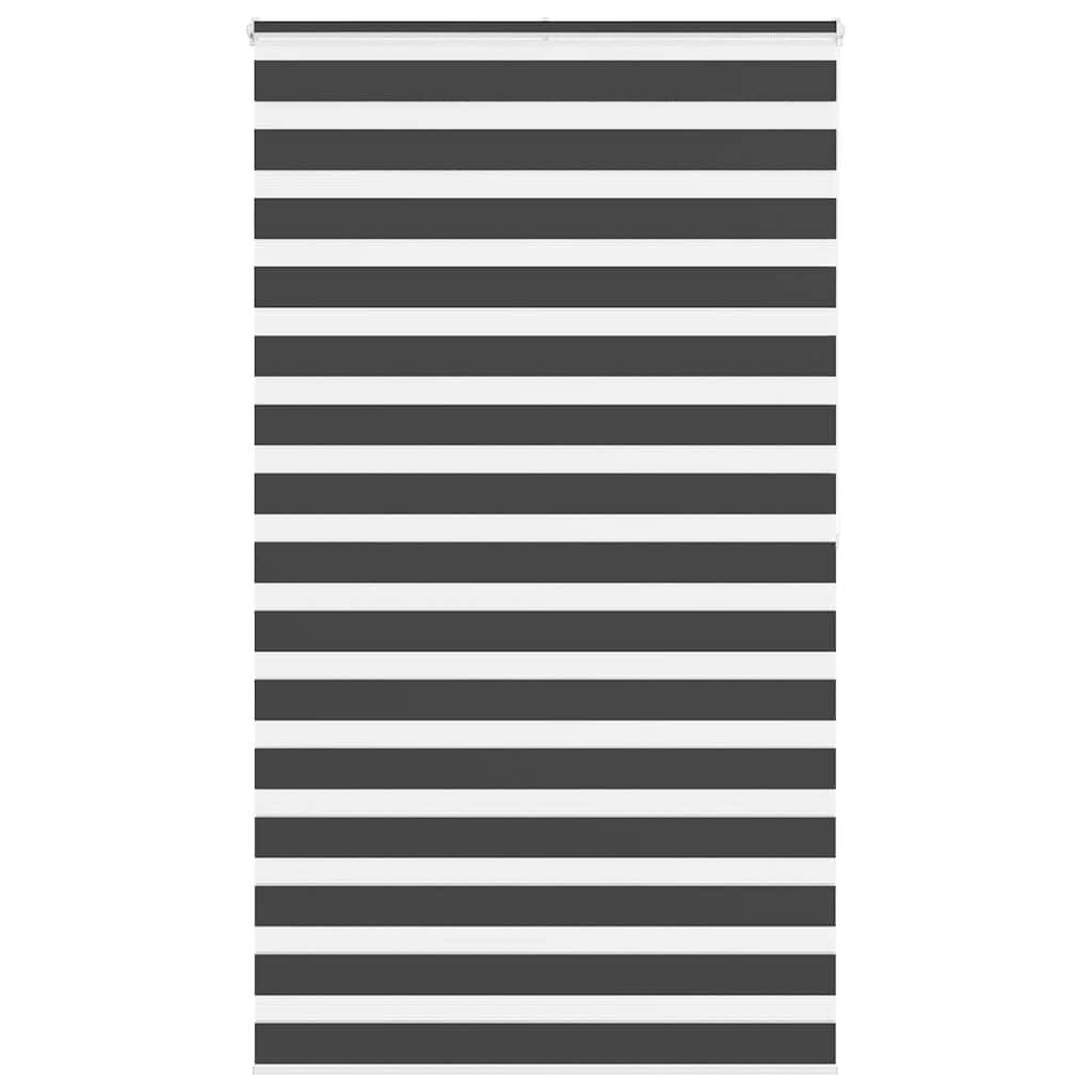 VidaXL Zebra-Rollo 125x200 cm Stoffbreite 120,9 cm Schwarz