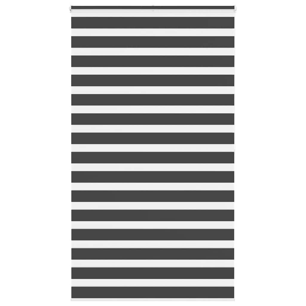 VidaXL Zebra-Rollo 135x200 cm Stoffbreite 130,9 cm Schwarz
