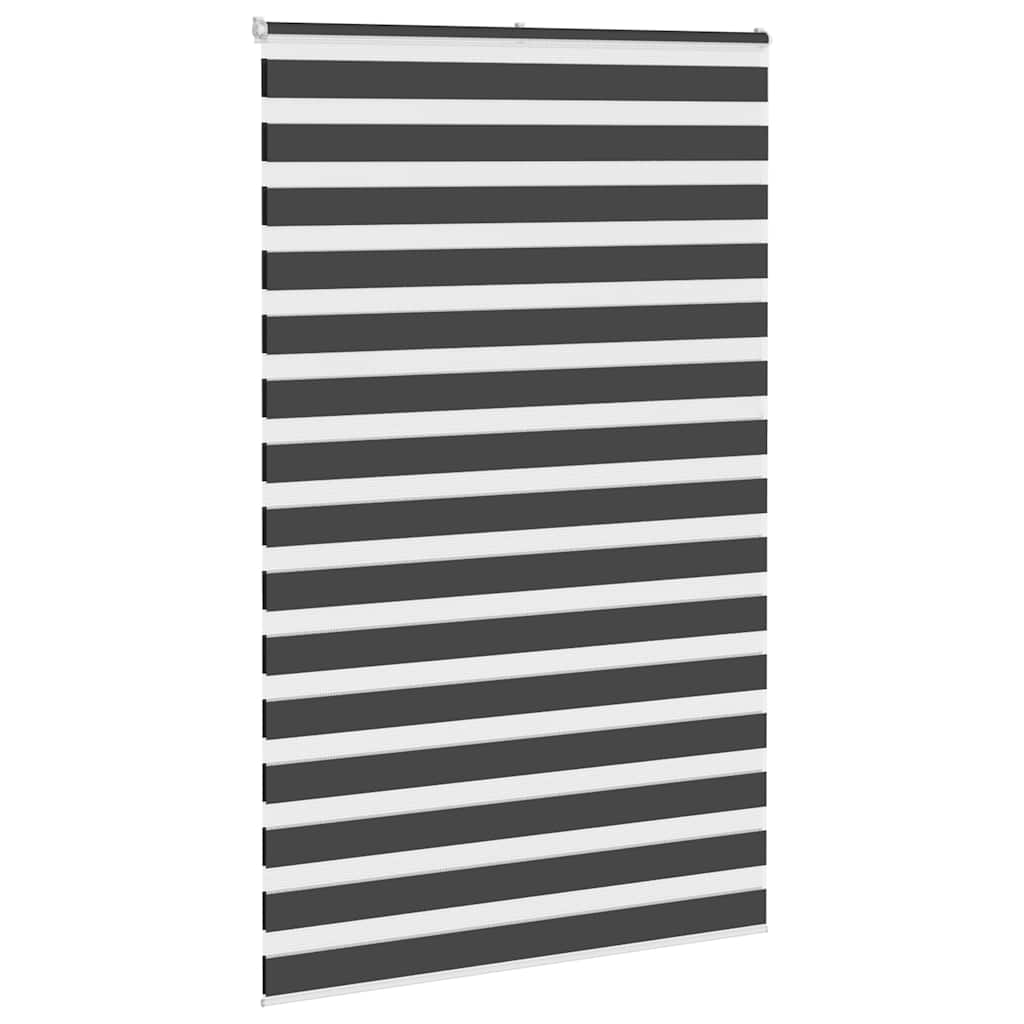 Vidaxl Zebra Roller Blind 140x200 cm de polvo de 135.9 cm negro