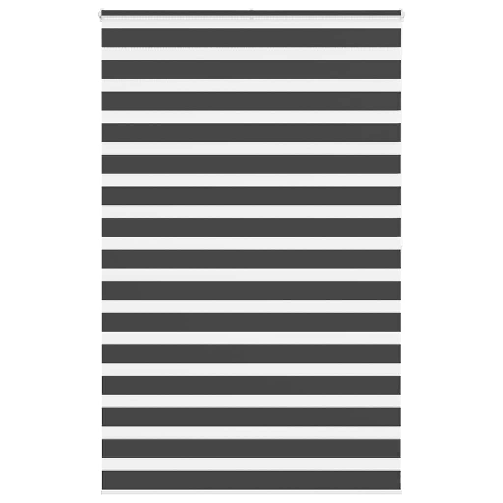 VidaXL Zebra-Rollo 145x200 cm Stoffbreite 140,9 cm Schwarz
