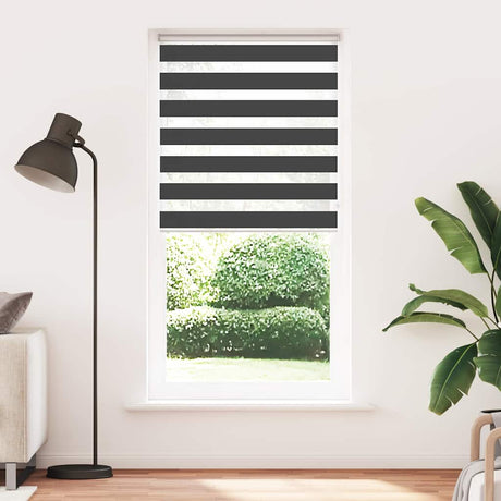 VidaXL Zebra-Rollo 100x230 cm Stoffbreite 95,9 cm Schwarz