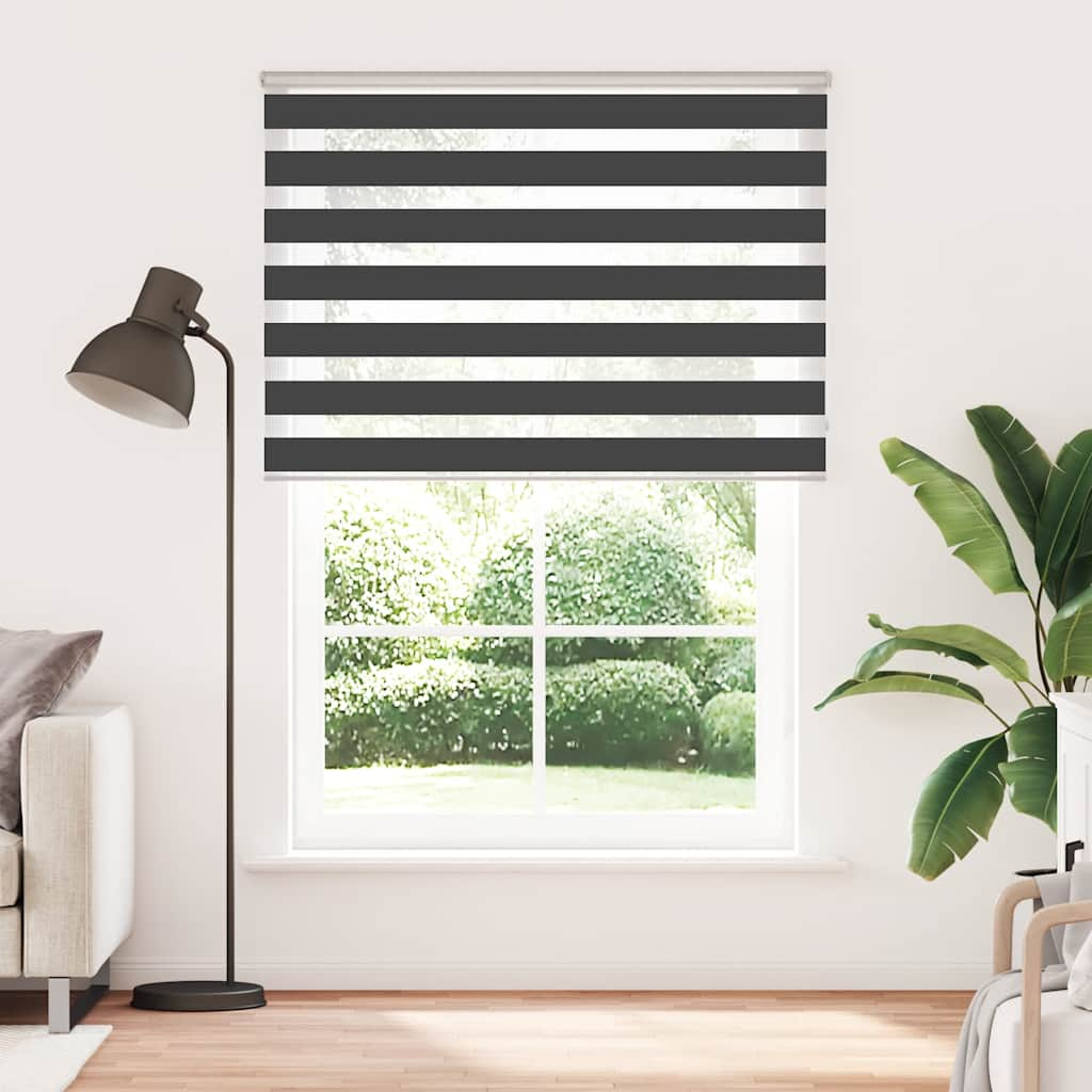 Vidaxl zebra Roller Blind 160x230 cm šířka tkaniny 155,9 cm černá