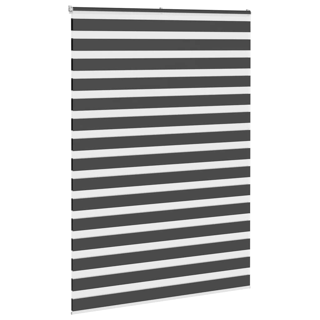 Vidaxl Zebra Roller Blind 160x230 cm Stoffbredde 155,9 cm svart