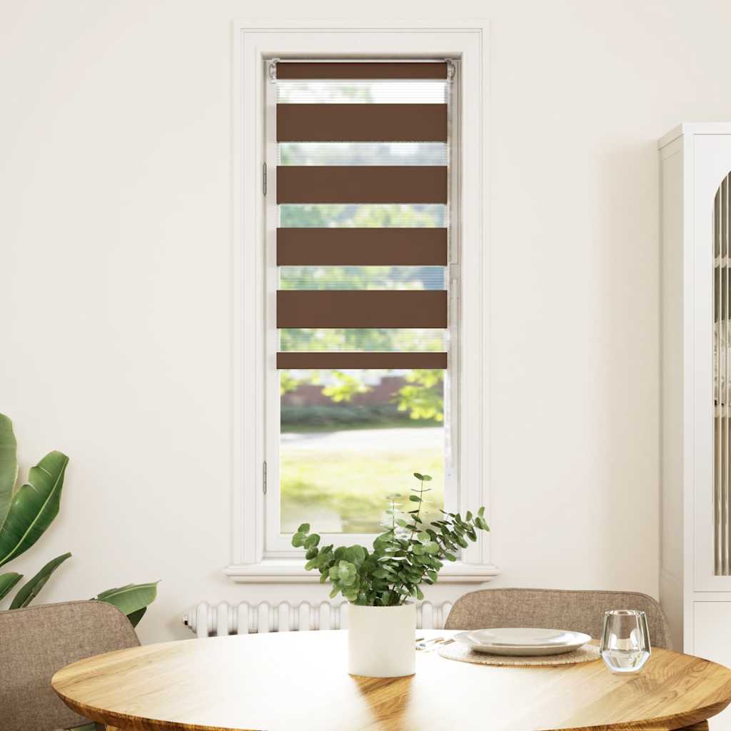 Vidaxx Zebra-Rollo 40x100 cm Stoffbreite 35,9 cm Polyester braun