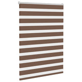 Vidaxl Zebra Roller Blind 105x100 cm Larghezza polvere 100,9 cm in poliestere marrone