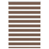 Vidaxl Zebra Roller Blind 115x100 cm Støvbredde 110,9 cm Polyester Brown