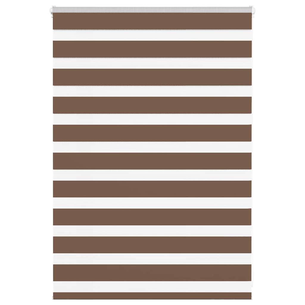 VidaXL Zebra-Rollo 115x100 cm Stoffbreite 110,9 cm Polyester braun