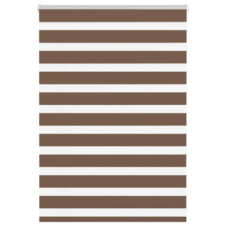 VidaXL Zebra-Rollo 115x100 cm Stoffbreite 110,9 cm Polyester braun