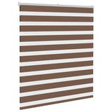 Vidaxl Zebra Roller Blind 120x100 cm Tygbredd 115,9 cm polyesterbrun