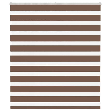 VidaXL Zebra-Rollo 125x100 cm Stoffbreite 120,9 cm Polyester braun