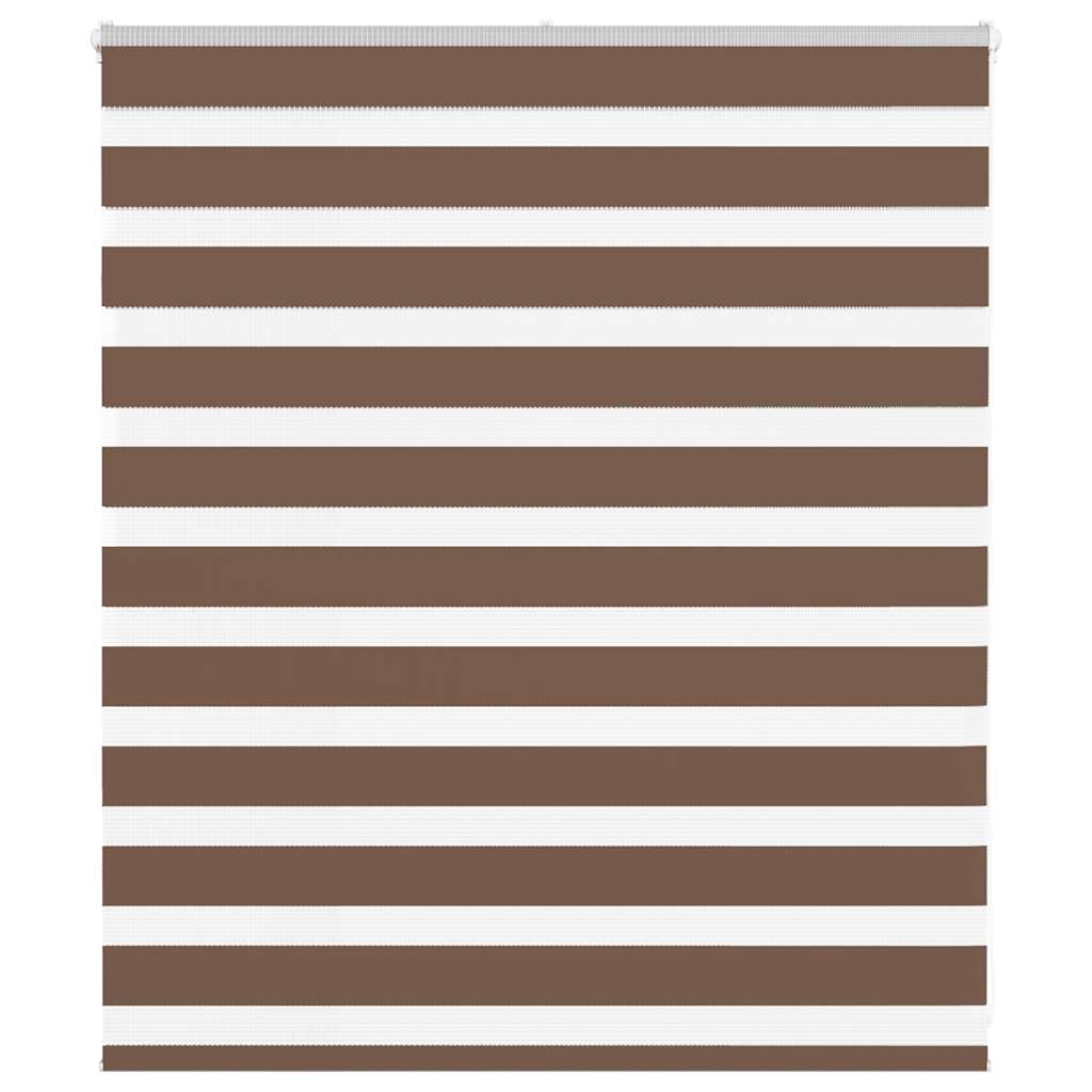 Vidaxl Zebra roller blind 130x100 cm Fabric width 125.9 cm Polyester Brown