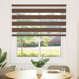 Vidaxl Zebra roller blind 130x100 cm Fabric width 125.9 cm Polyester Brown