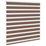 Vidaxl Zebra roller blind 145x100 cm dust width 140.9 cm polyester brown