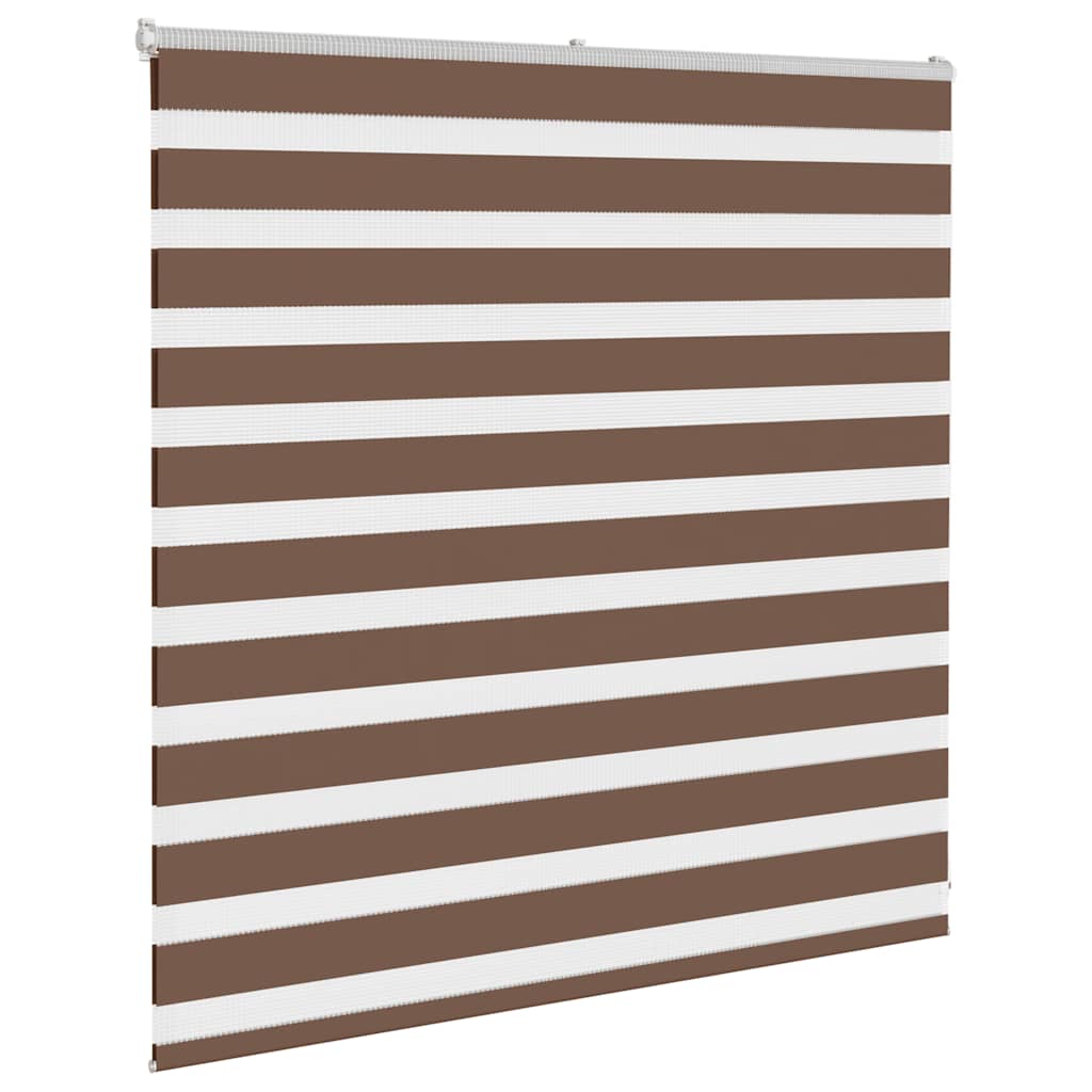 Vidaxl Zebra Roller Blind 150x100 cm Støvbredde 145,9 cm Polyesterbrun