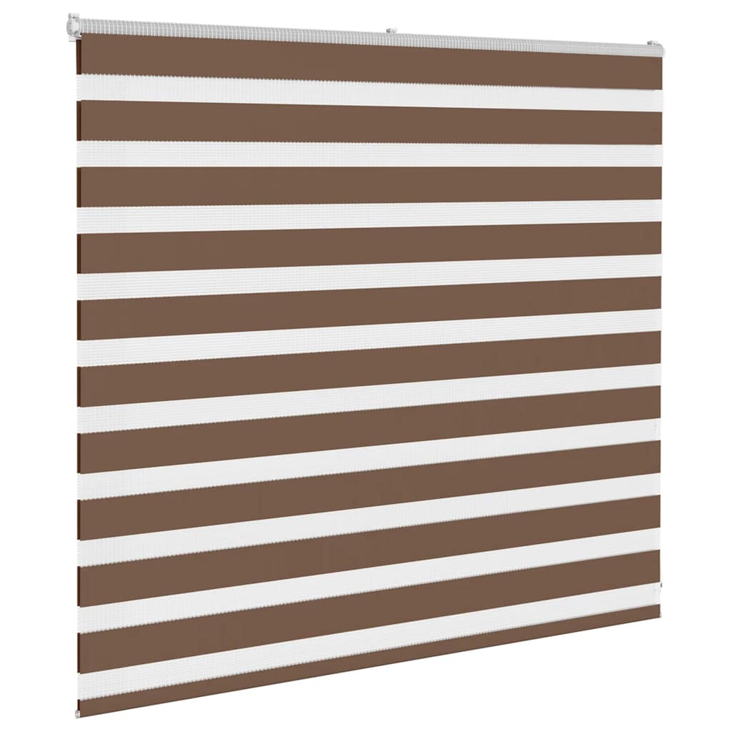 Vidaxl Zebra Roller Blind 155x100 cm Szerokość pyłu 150,9 cm poliestrowy brąz