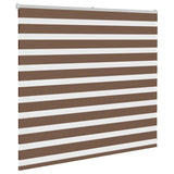 Vidaxl Zebra Roller Blind 160x100 cm Šířka prachu 155,9 cm polyesterová hnědá