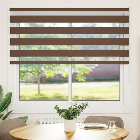 VidaXL Zebra-Rollo 165x100 cm Stoffbreite 160,9 cm Polyester braun