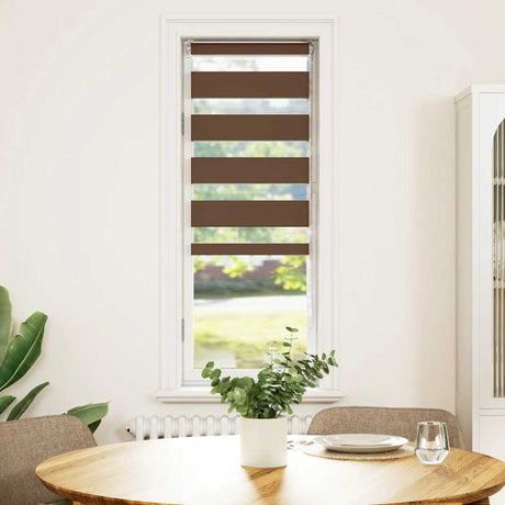 VidaXL Zebra-Rollo 40x150 cm Stoffbreite 35,9 cm Polyester braun