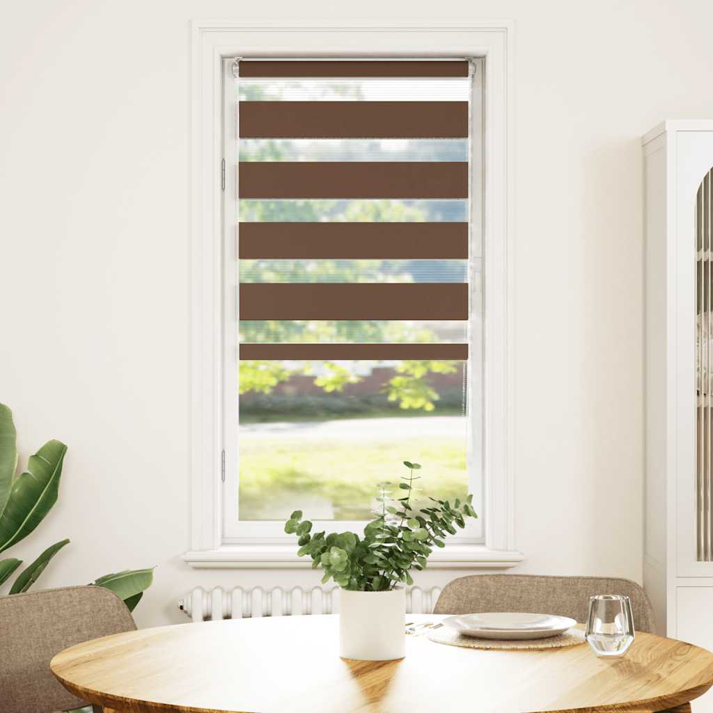 Vidaxx Zebra-Rollo 55x150 cm Stoffbreite 50,9 cm Polyester braun
