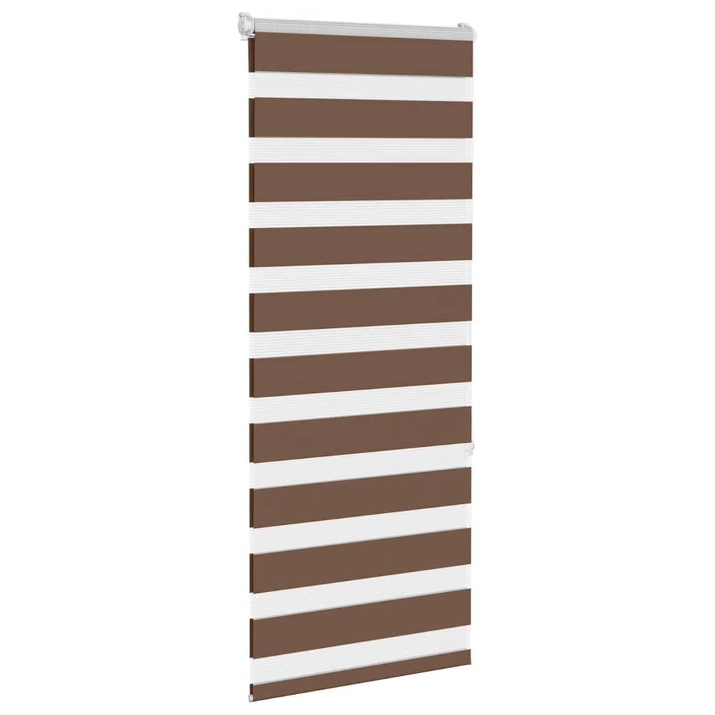 Vidaxl Zebra Roller Blind 65x150 cm Šířka prachu 60,9 cm polyesterová hnědá