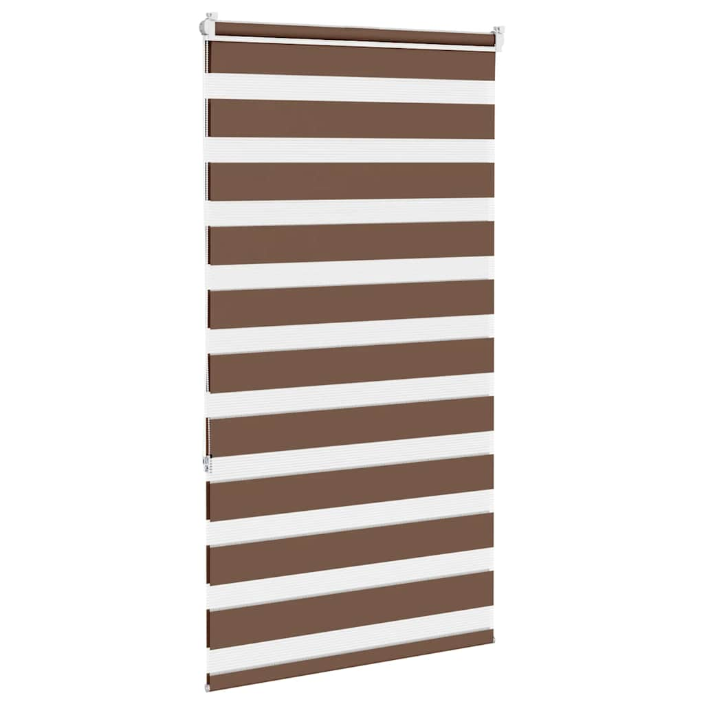 Vidaxl Zebra Roller Blind 85x150 CM Ancho de polvo de 80,9 cm de poliéster marrón