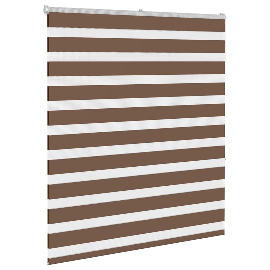 Vidaxl Zebra Roller Blind 120x150 cm Staubbreite 115,9 cm Polyesterbraun