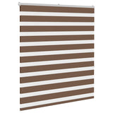 Vidaxl Zebra Roller Blind 120x150 cm Šířka prachu 115,9 cm polyesterová hnědá