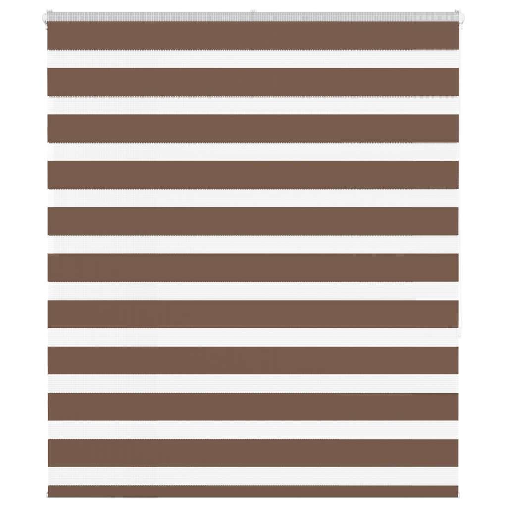 Vidaxl Zebra Rouleau aveugle 130x150 cm Largeur de poussière 125,9 cm Brown en polyester