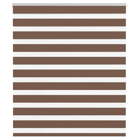 VidaXL Zebra-Rollo 130x150 cm Stoffbreite 125,9 cm Polyester braun