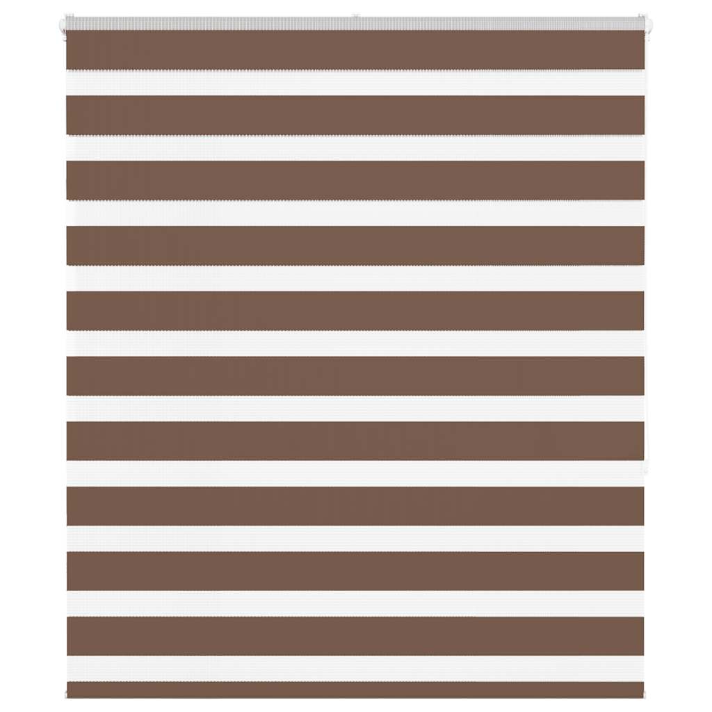 Vidaxl Zebra roller blind 135x150 cm dust width 130.9 cm polyester brown