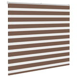 Vidaxl Zebra Roller Blind 160x150 cm Šířka prachu 155,9 cm polyesterová hnědá