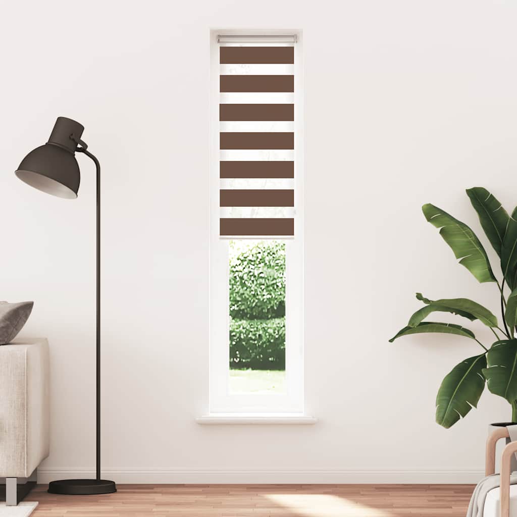 Vidaxx Zebra-Rollo 45x200 cm Stoffbreite 40,9 cm Polyester braun