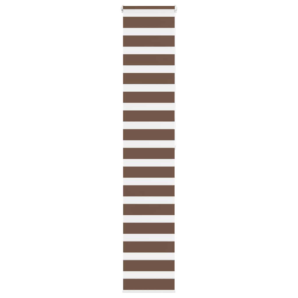 VidaXL Zebra-Rollo 50x200 cm Stoffbreite 45,9 cm Polyester braun