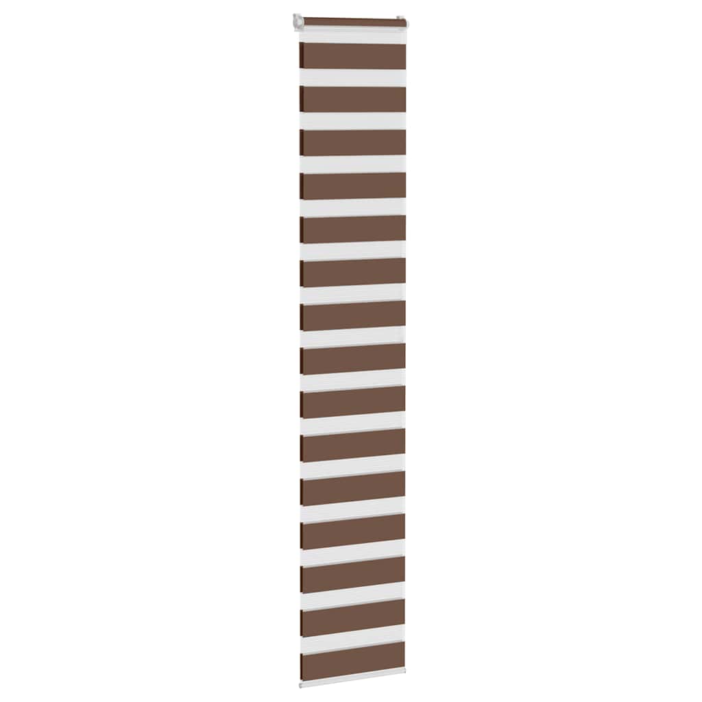 VidaXL Zebra-Rollo 50x200 cm Stoffbreite 45,9 cm Polyester braun